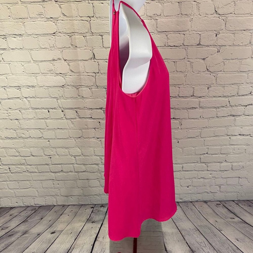 Everly Solid Elisa Pink Sleeveless Shift Dress - Picture 4 of 8